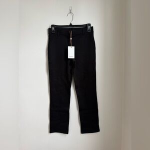 NWT Quince Black Ultra-Stretch Ponte Straight Leg Pants